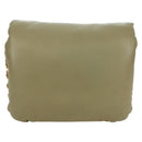 LOEWE Puffer Goya Bag Shoulder Bag Leather Green Gold Auth 161799SAM-2