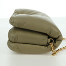 LOEWE Puffer Goya Bag Shoulder Bag Leather Green Gold Auth 161799SAM-4