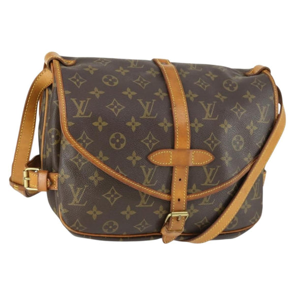 LOUIS VUITTON Monogram Saumur 30 Shoulder Bag M42256 LV Auth 161868A