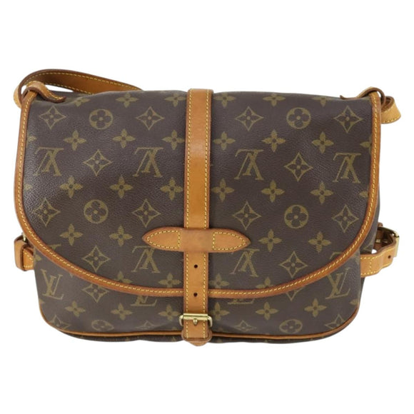 LOUIS VUITTON Monogram Saumur 30 Shoulder Bag M42256 LV Auth 161868A