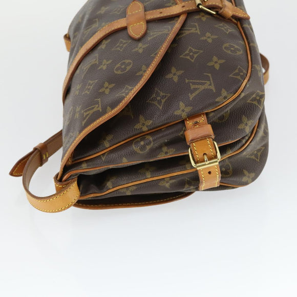 LOUIS VUITTON Monogram Saumur 30 Shoulder Bag M42256 LV Auth 161868A