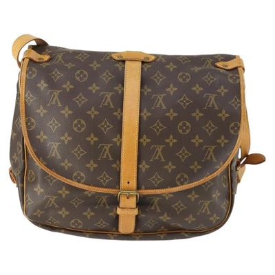 LOUIS VUITTON Monogram Saumur 35 Shoulder Bag M42254 LV Auth 161869 - 0