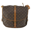 LOUIS VUITTON Monogram Saumur 35 Shoulder Bag M42254 LV Auth 161870-2