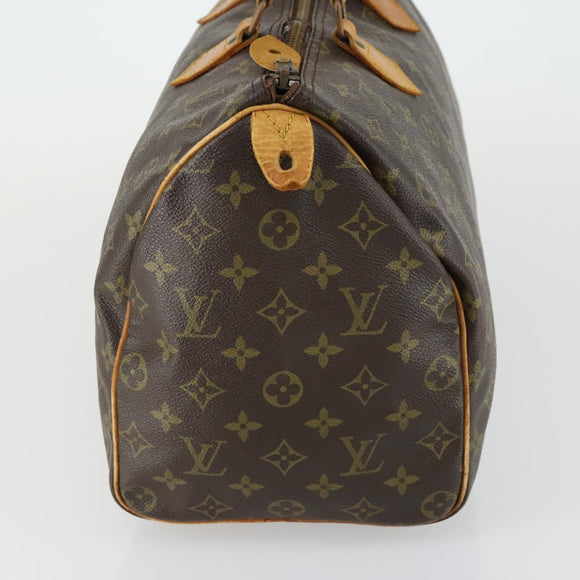LOUIS VUITTON Monogram Speedy 35 Hand Bag M41524 LV Auth 161894