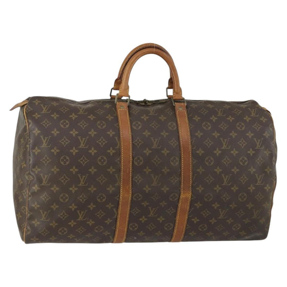 LOUIS VUITTON Monogram Keepall 55 Boston Bag M41424 LV Auth 161985