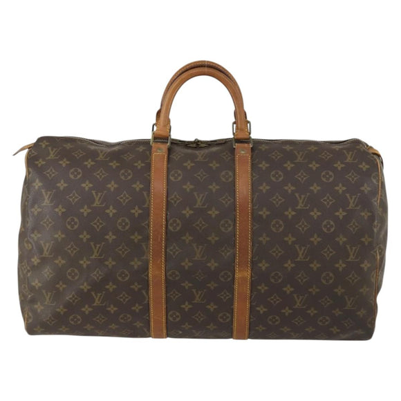 LOUIS VUITTON Monogram Keepall 55 Boston Bag M41424 LV Auth 161985