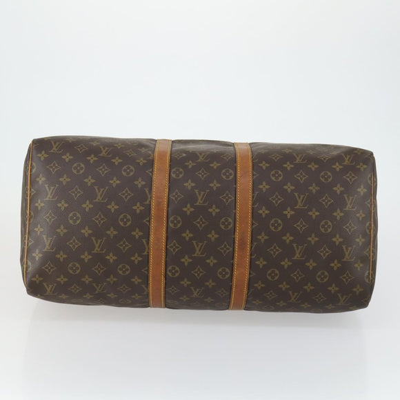 LOUIS VUITTON Monogram Keepall 55 Boston Bag M41424 LV Auth 161985