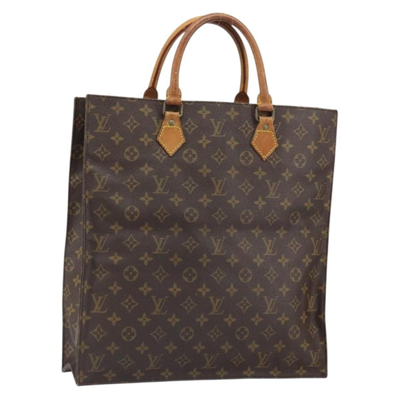 LOUIS VUITTON Monogram Sac Plat Hand Bag M51140 LV Auth 161995