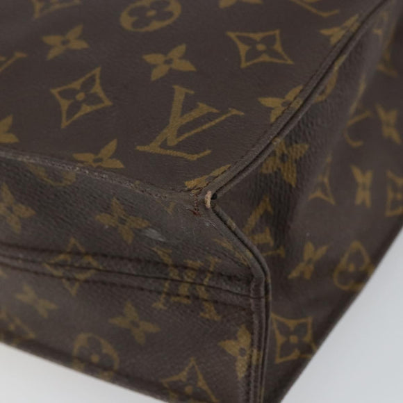 LOUIS VUITTON Monogram Sac Plat Hand Bag M51140 LV Auth 161995