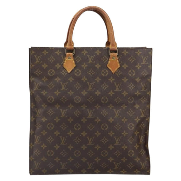 LOUIS VUITTON Monogram Sac Plat Hand Bag M51140 LV Auth 161995