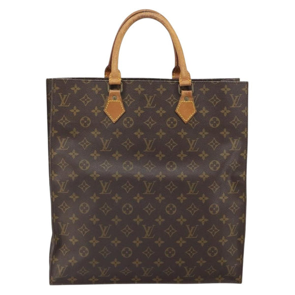 LOUIS VUITTON Monogram Sac Plat Hand Bag M51140 LV Auth 161995
