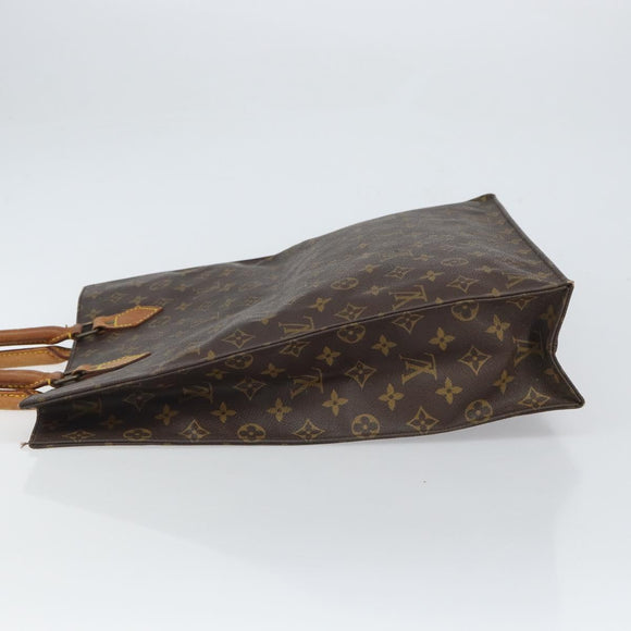 LOUIS VUITTON Monogram Sac Plat Hand Bag M51140 LV Auth 161995