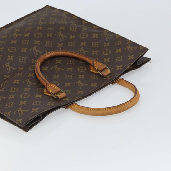 LOUIS VUITTON Monogram Sac Plat Hand Bag M51140 LV Auth 161995