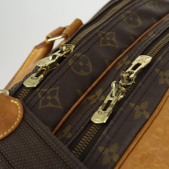 LOUIS VUITTON Monogram Alize de Poche Boston Tasche 2-Wege M41392 LV Auth 161996