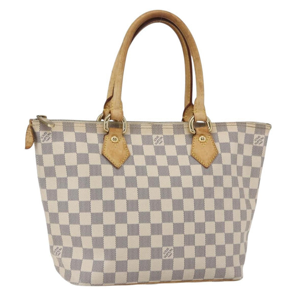 LOUIS VUITTON Damier Azur Saleya PM Tote Bag N51186 LV Auth 162007