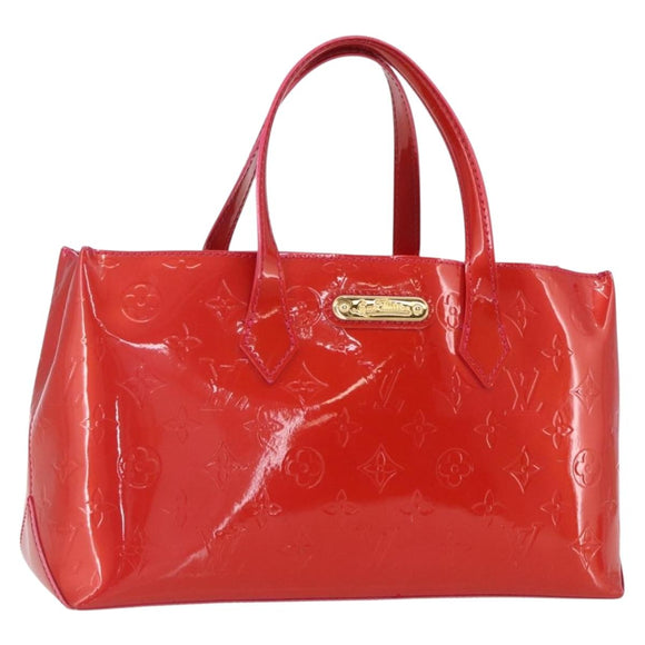 LOUIS VUITTON Monogram Vernis Wilshire Boulevard Bag Rose Pop M93643 Auth 162013