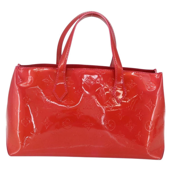LOUIS VUITTON Monogram Vernis Wilshire Boulevard Bag Rose Pop M93643 Auth 162013