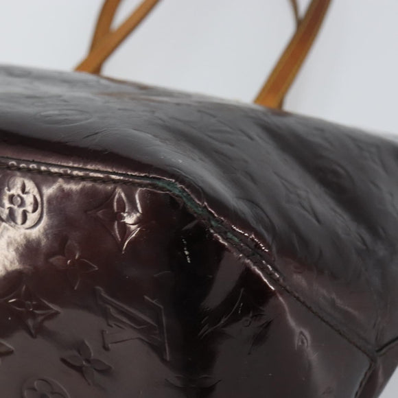 LOUIS VUITTON Monogram Vernis Bellevue GM Tote Bag Amarante M93589 Auth 162014