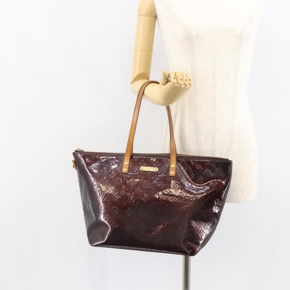 LOUIS VUITTON Monogram Vernis Bellevue GM Tote Bag Amarante M93589 Auth 162014
