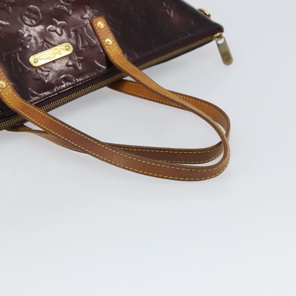 LOUIS VUITTON Monogram Vernis Bellevue GM Tote Bag Amarante M93589 Auth 162014