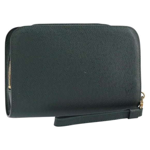 LOUIS VUITTON Taiga Baikal Clutch Bag Epicea M30184 LV Auth 162015