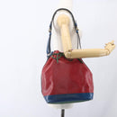 LOUIS VUITTON Epi Noe Shoulder Bag Tricolor Red Blue M44084 LV Auth 162018-22
