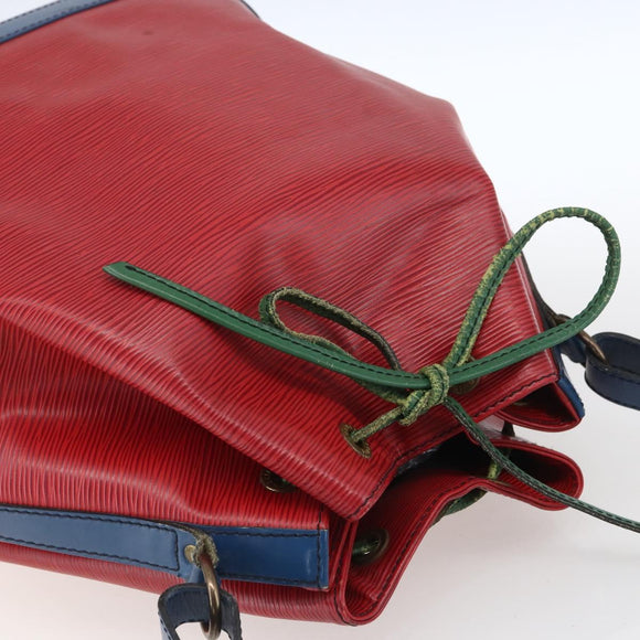 LOUIS VUITTON Epi Noe Shoulder Bag Tricolor Red Blue M44084 LV Auth 162018