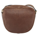 CELINE Shoulder Bag Leather Brown Gold Auth 162021-2
