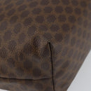 CELINE Macadam Canvas Clutch Bag PVC Leather Brown Gold Auth 162022-9