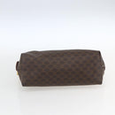CELINE Macadam Canvas Clutch Bag PVC Leather Brown Gold Auth 162023-6