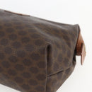 CELINE Macadam Canvas Clutch Bag PVC Leather Brown Gold Auth 162023-7