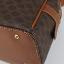 CELINE Macadam Canvas Hand Bag PVC Leather Brown Gold Auth 162026-10