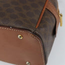 CELINE Macadam Canvas Hand Bag PVC Leather Brown Gold Auth 162026-12