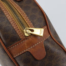 CELINE Macadam Canvas Hand Bag PVC Leather Brown Gold Auth 162026-15