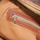 CELINE Macadam Canvas Hand Bag PVC Leather Brown Gold Auth 162026-20
