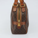 CELINE Macadam Canvas Hand Bag PVC Leather Brown Gold Auth 162026-4