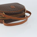 CELINE Macadam Canvas Hand Bag PVC Leather Brown Gold Auth 162026-7