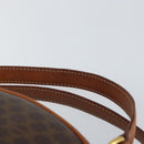 CELINE Macadam Canvas Hand Bag PVC Leather Brown Gold Auth 162026-8