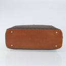 CELINE Macadam Canvas Hand Bag PVC Leather Brown Gold Auth 162026-9