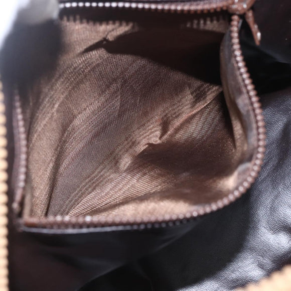 CELINE Macadam Canvas Hand Bag PVC Beige Gold Auth 162030