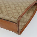 CELINE Macadam Canvas Clutch Bag PVC Beige Gold Auth 162031-10