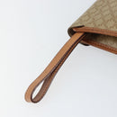 CELINE Macadam Canvas Clutch Bag PVC Beige Gold Auth 162031-12