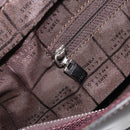CELINE Tote Bag Canvas patent leather Brown Silver Auth 162037-21