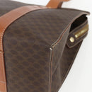 CELINE Macadam Canvas Tote Bag PVC Leather Brown Gold Auth 162038-10