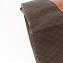 CELINE Macadam Canvas Tote Bag PVC Leather Brown Gold Auth 162038-13