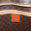 CELINE Macadam Canvas Tote Bag PVC Leather Brown Gold Auth 162038-15