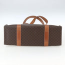 CELINE Macadam Canvas Tote Bag PVC Leather Brown Gold Auth 162038-9