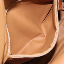 CELINE Macadam Canvas Tote Bag PVC Leather Brown Gold Auth 162039-21