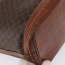 CELINE Macadam Canvas Shoulder Bag PVC Leather Brown Gold Auth 162040-17
