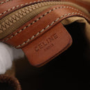 CELINE Macadam Canvas Shoulder Bag PVC Leather Brown Gold Auth 162040-23